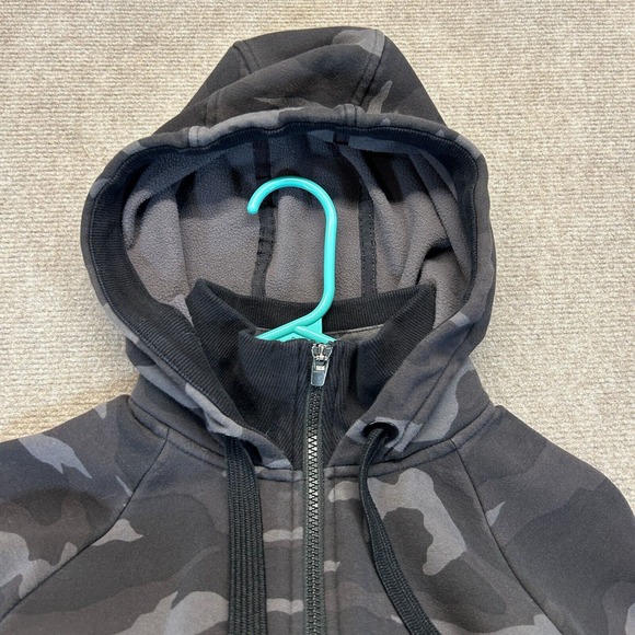 Athleta Triumph Printed Hoodie Women's Small Gray Camo Full Zip Performance Gym - Picture 13 of 15